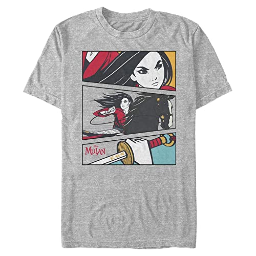 Disney Unisex Atlantis: The Lost Empire Action Panels Organic Short Sleeve T-shirt, Melange Grey, XXL von Disney