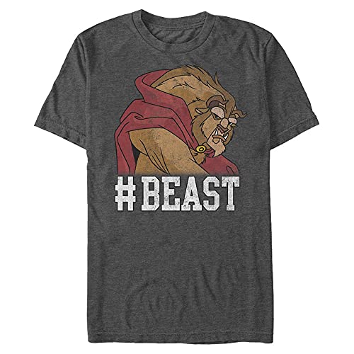 Disney Unisex Beauty & The Beast Beast Organic Short Sleeve T-shirt, Melange Black, XL von Disney