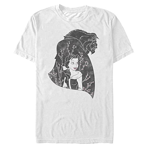 Disney Unisex Beauty & The Beast in My Heart Organic Short Sleeve T-shirt, Weiß, S von Disney