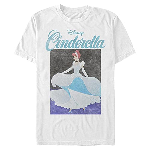 Disney Unisex Cinderella Chindy Squared Organic Short Sleeve T-shirt, Weiß, XL von Disney