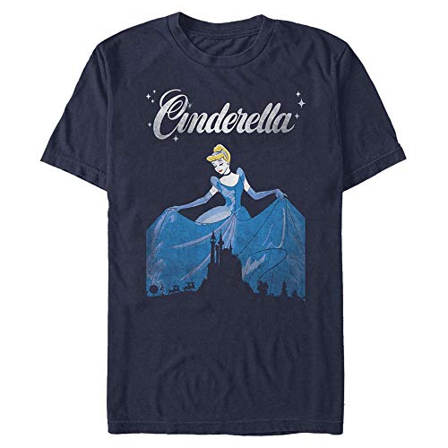 Disney Unisex Cinderella Dancing Cinderella Organic Short Sleeve T-shirt, Navy Blue, S von Disney