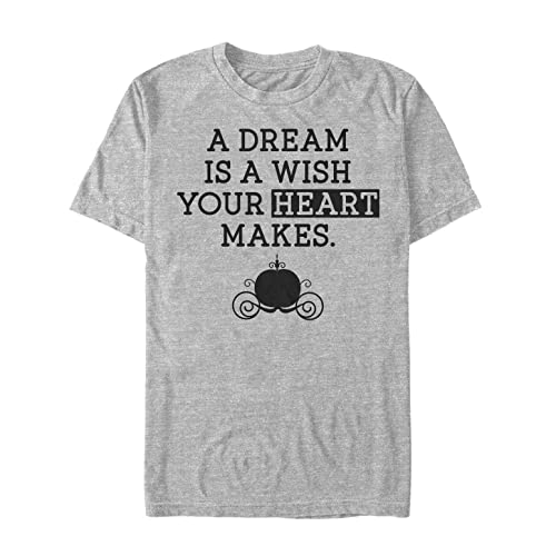 Disney Unisex Cinderella-Dream Wish Organic Short Sleeve T-Shirt, Melange Grey, L von Disney