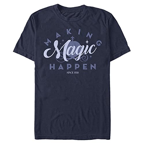 Disney Unisex Cinderella-Magic Since 1950 Organic Short Sleeve T-Shirt, Navy Blue, XXL von Disney