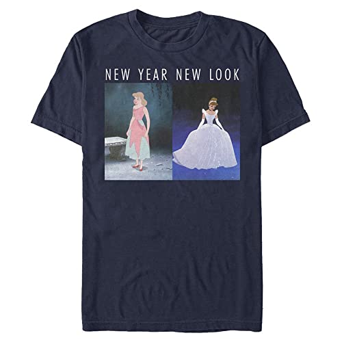 Disney Unisex Cinderella-New Year Look Organic Short Sleeve T-Shirt, Navy Blue, M von Disney