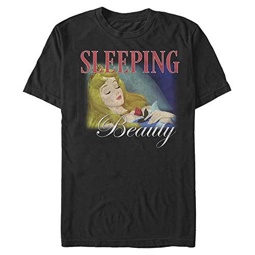 Disney Unisex Sleeping Beauty Classic Sleeping Beauty Organic Short Sleeve T-shirt, Schwarz, XL von Disney