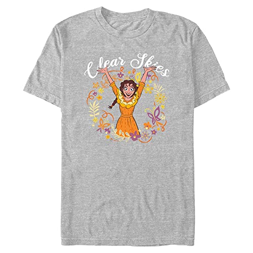 Disney Unisex Encanto Pepa Clear Skies Organic Short Sleeve T-shirt, Melange Grey, XL von Disney