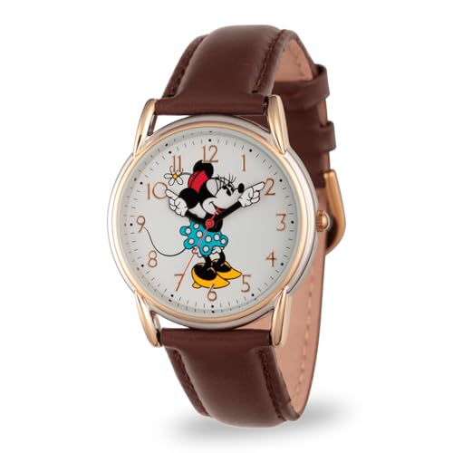Disney Unisex-Erwachsene analog Quarz Uhr mit Kunstleder Armband W002770 von Disney
