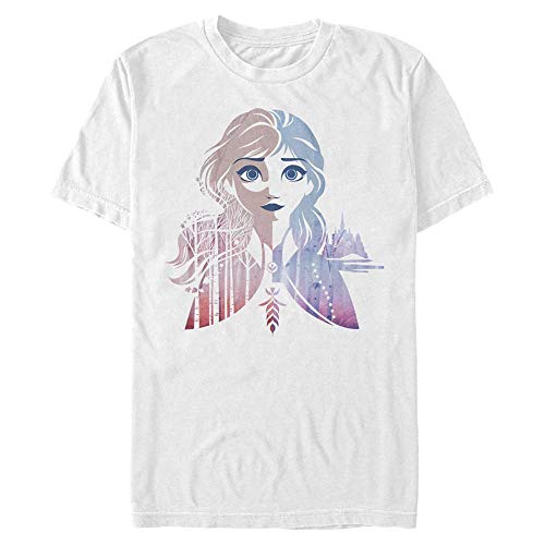 Disney Unisex Frozen 2 Anna Seasons Organic Short Sleeve T-shirt, Weiß, L von Disney