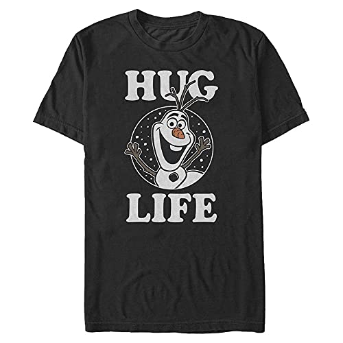 Disney Unisex Frozen-Hug Life Organic Short Sleeve T-Shirt, Black, XXL von Disney