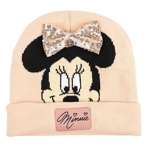 Disney Unisex Kids Minnie Maus Strickmütze, Rosa, One Size von Disney