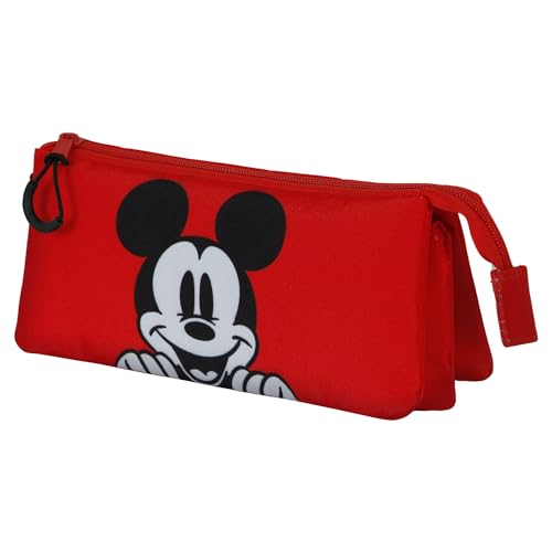 Disney Unisex Kinder 06667 Dreifach Federmäppchen Red, Rot, Einheitsgröße von Disney
