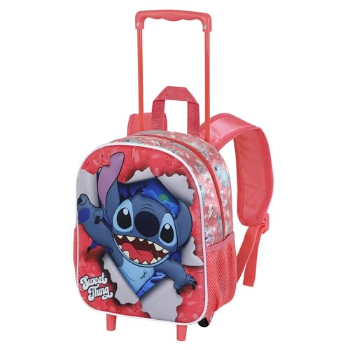 Disney Unisex Kinder 06554 Kleiner 3D Rucksack mit Rädern Thing, Rosa Thing, Einheitsgröße von Disney
