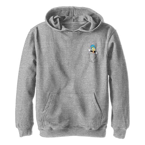 Disney Unisex Kinder Jiminy Pocket Hoodie, Sportlich Heather, M von Disney