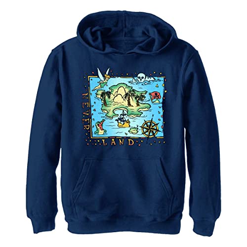 Disney Unisex Kinder Never Land Coast Hoodie, Marineblau Heather, L von Disney