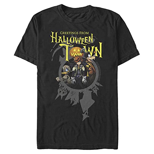 Disney Unisex Kingdom Hearts-Greetings Halloween Town Organic Short Sleeve T-Shirt, Black, XXL von Disney