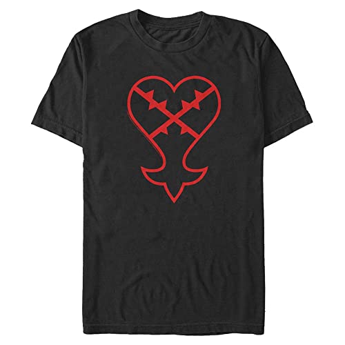 Disney Unisex Kingdom Hearts-Heartless Symbol Organic Short Sleeve T-Shirt, Black, XXL von Disney