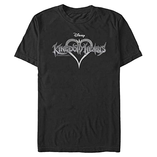 Disney Unisex Kingdom Hearts Kingdom Logo Organic Short Sleeve T-shirt, Schwarz, XXL von Disney