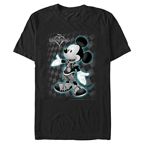 Disney Unisex Kingdom Hearts Mickey Hearts Organic Short Sleeve T-shirt, Schwarz, S von Disney