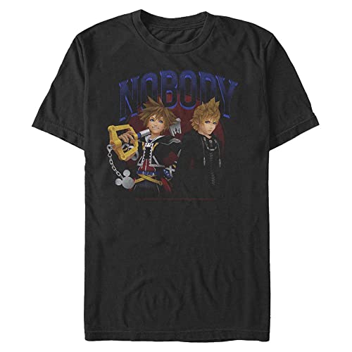 Disney Unisex Kingdom Hearts-Nobody Circle Organic Short Sleeve T-Shirt, Black, XL von Disney