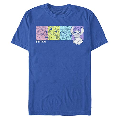 Disney Unisex Lilo And Stich Stitch Box Organic Short Sleeve T-shirt, Bright Blue, XL von Disney