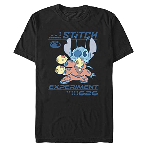 Disney Unisex Lilo & Stitch Experiment 626 Organic Short Sleeve T-shirt, Schwarz, XXL von Disney