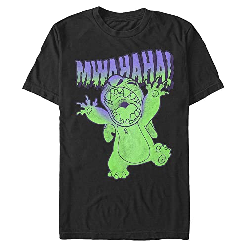 Disney Unisex Lilo & Stitch Mwahaha Organic Short Sleeve T-shirt, Schwarz, M von Disney