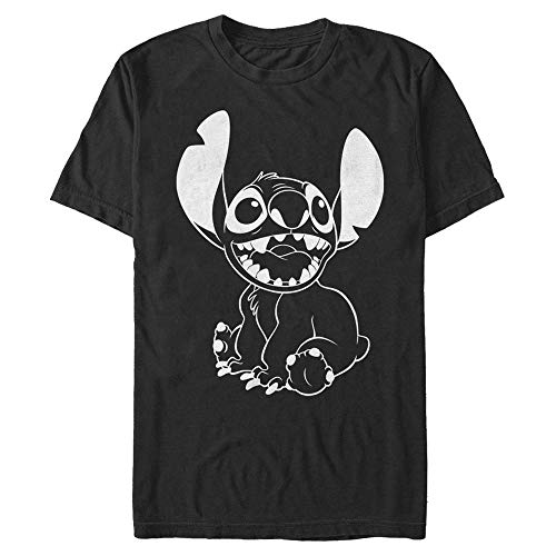 Disney Unisex Lilo & Stitch Negative Stitch Organic Short Sleeve T-shirt, Schwarz, XL von Disney