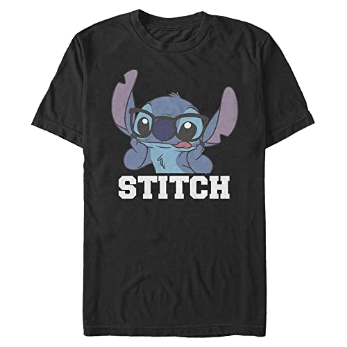 Disney Unisex Lilo & Stitch-Stitch Organic Short Sleeve T-Shirt, Black, M von Disney