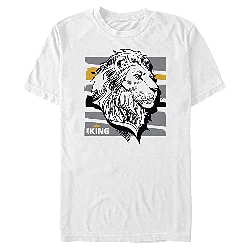 Disney Unisex Lion King Organic Short Sleeve T-Shirt, White, XXL von Disney