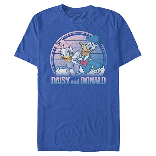Disney Unisex Mickey-Daisy and Donald Organic Short Sleeve T-Shirt, Bright Blue, XL von Disney