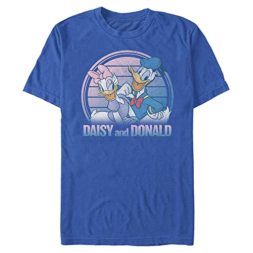 Disney Unisex Mickey-Daisy and Donald Organic Short Sleeve T-Shirt, Bright Blue, XXL von Disney