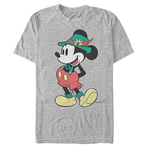 Disney Mickey Classic - Lederhosen Basics Unisex Crew neck Melange grey M von Disney