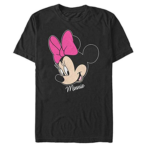 Disney Unisex Mickey Minnie Big Face Organic Short Sleeve T-shirt, Schwarz, XXL von Disney