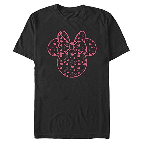 Disney Unisex Mickey Minnie Hearts Fill Organic Short Sleeve T-shirt, Schwarz, M von Disney