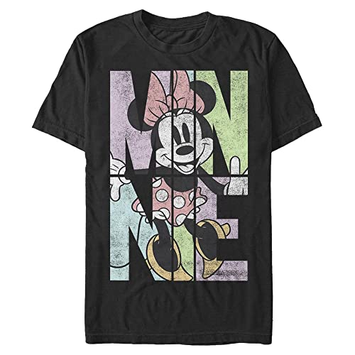 Disney Unisex Mickey Minnie Name Fill Organic Short Sleeve T-shirt, Schwarz, L von Disney