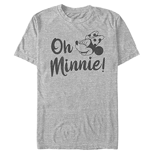 Disney Unisex Mickey-Oh Minnie Organic Short Sleeve T-Shirt, Melange Grey, XXL von Disney