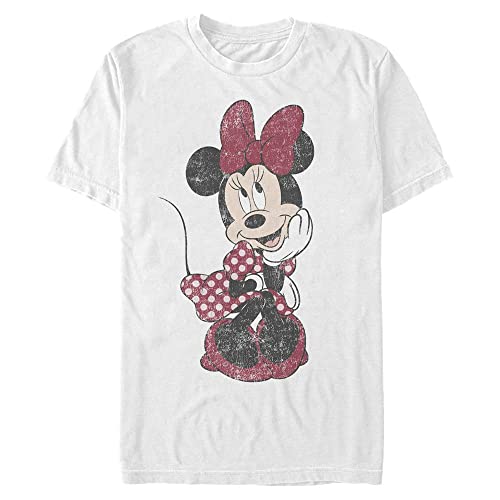 Disney Unisex Mickey Polka Dot Minnie Organic Short Sleeve T-shirt, Weiß, L von Disney