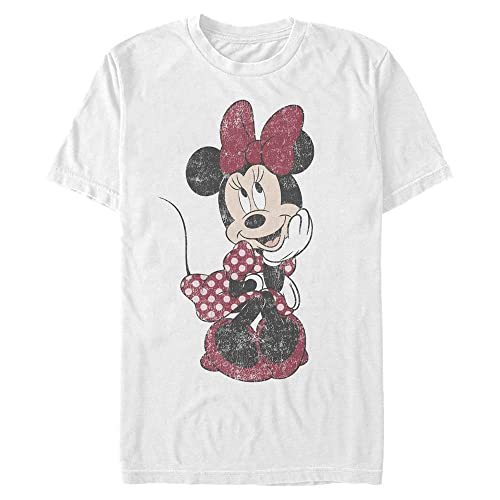 Disney Unisex Mickey-Polka Dot Minnie Organic Short Sleeve T-Shirt, White, S von Disney