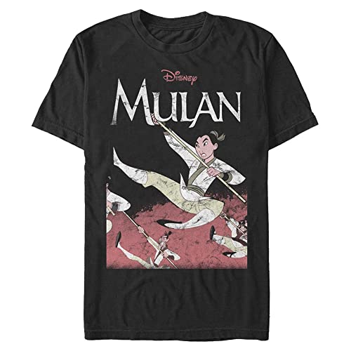 Disney Unisex Mulan Mulan Frame Organic Short Sleeve T-shirt, Schwarz, XL von Disney