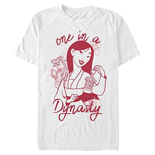 Disney Unisex Mulan One A Dynasty Organic Short Sleeve T-shirt, Weiß, XXL von Disney