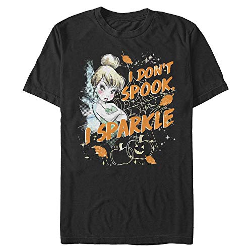 Disney Unisex Peter Pan-Sparkle not Spook Organic Short Sleeve T-Shirt, Black, XL von Disney