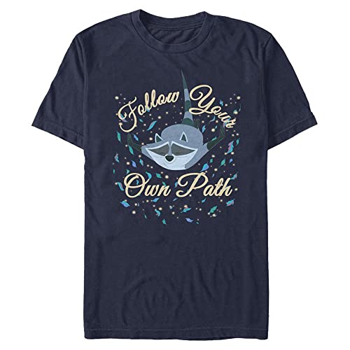 Disney Unisex Pocahontas-Meeko Falling Organic Short Sleeve T-Shirt, Navy Blue, XL von Disney