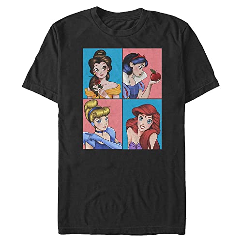 Disney Unisex Princess Princesses Organic Short Sleeve T-shirt, Schwarz, M von Disney