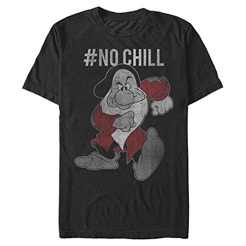 Disney Unisex Snow White-Chill Not Organic Short Sleeve T-Shirt, Black, L von Disney