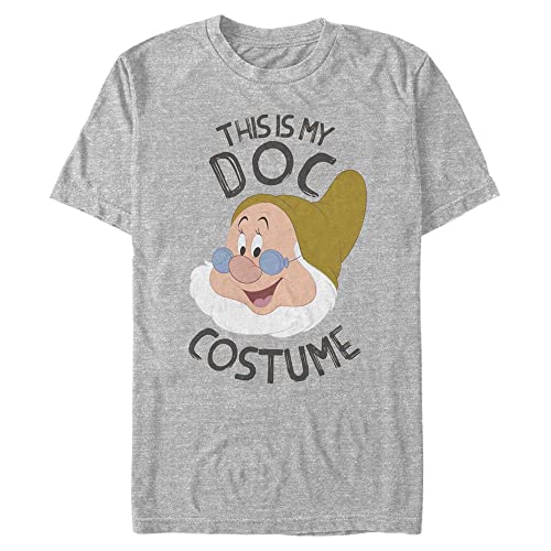 Disney Unisex Snow White-Doc Costume Organic Short Sleeve T-Shirt, Melange Grey, S von Disney