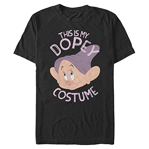 Disney Unisex Snow White-Dopey Costume Organic Short Sleeve T-Shirt, Black, S von Disney