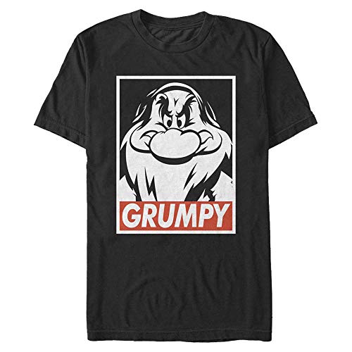 Disney Unisex Snow White-Grumps Organic Short Sleeve T-Shirt, Black, L von Disney
