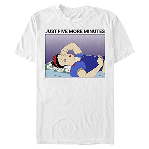 Disney Unisex Snow White Snow White Snooze Organic Short Sleeve T-shirt, Weiß, S von Disney