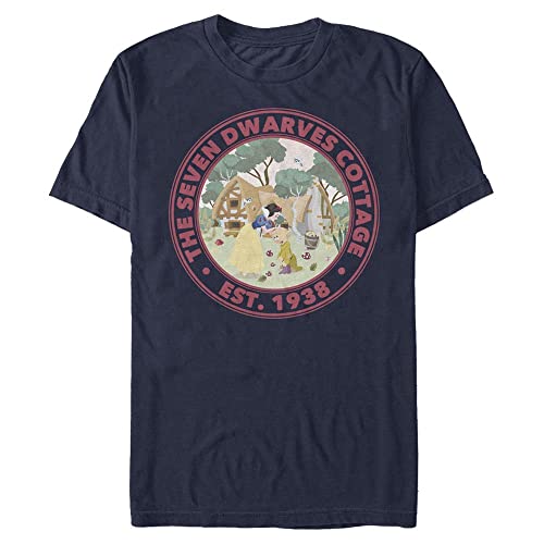Disney Unisex Snow White Sw Sticker Organic Short Sleeve T-shirt, Marineblau, XXL von Disney