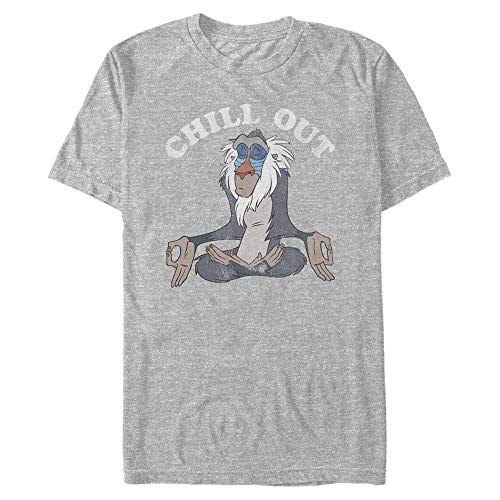 Disney Unisex The Lion King-Chill Out Organic Short Sleeve T-Shirt, Melange Grey, M von Disney